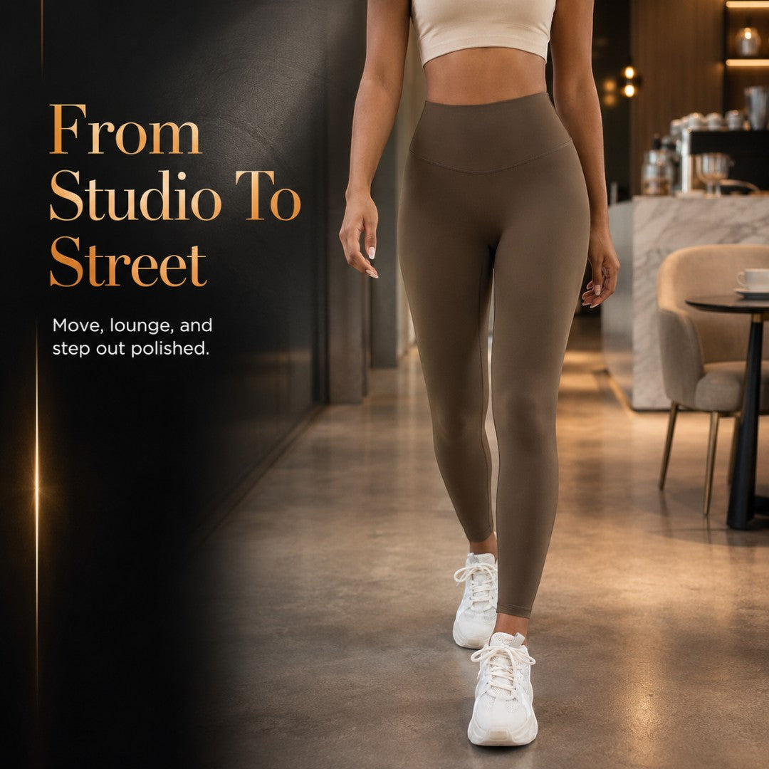 Women’s High Waist Stretch Leggings | Smooth Yoga Pants | Soft Gym Tights | Flexible Lounge Bottoms | Supportive Waistband Daily Comfort