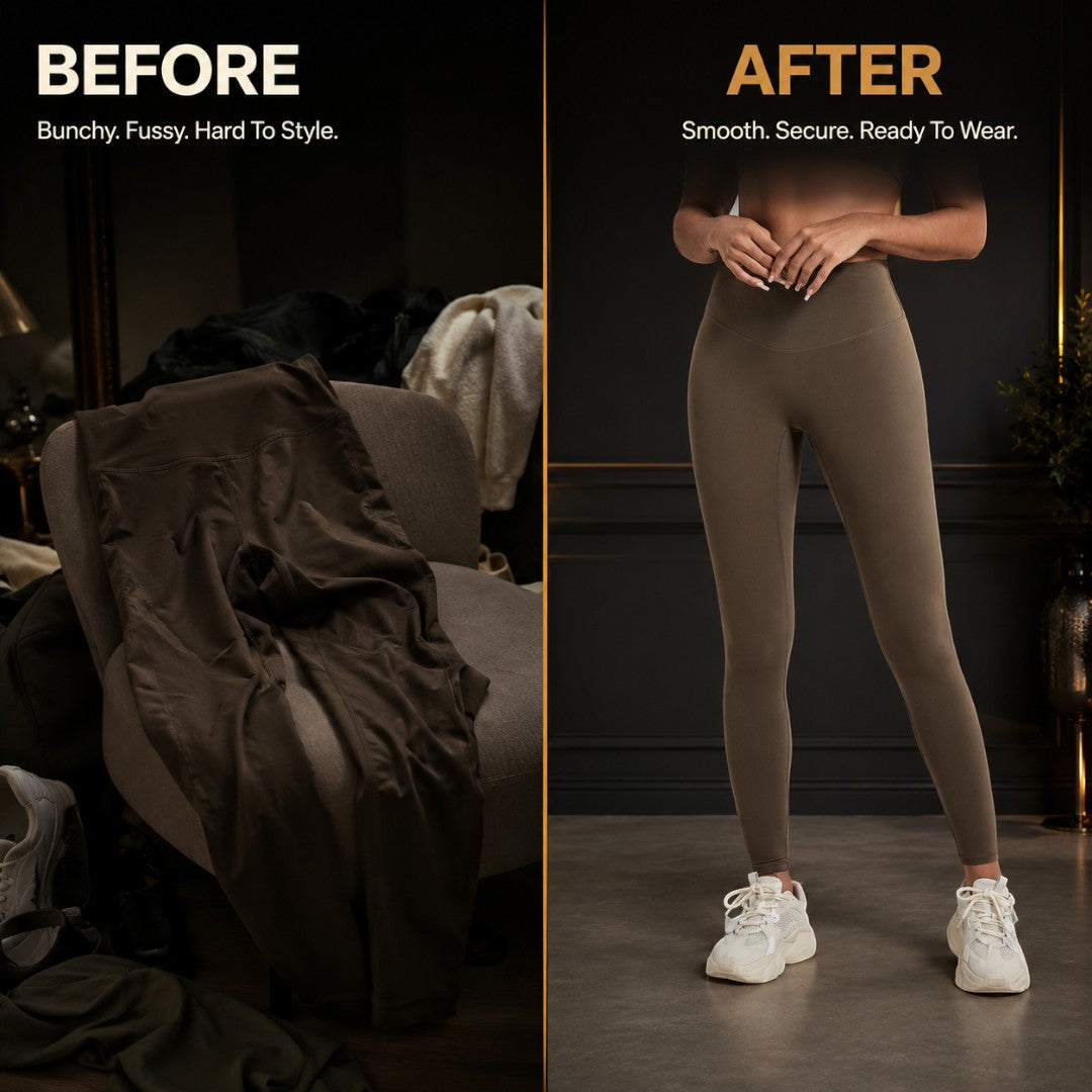 Women’s High Waist Stretch Leggings | Smooth Yoga Pants | Soft Gym Tights | Flexible Lounge Bottoms | Supportive Waistband Daily Comfort