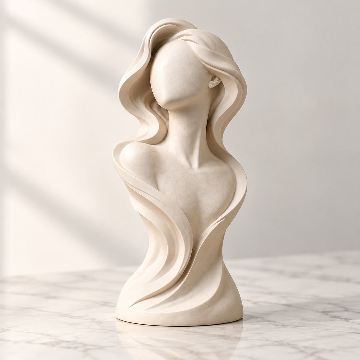 Faceless Woman Bust Sculpture Modern Minimalist Figurine Desk Shelf Home Office Decor Ornament Gift