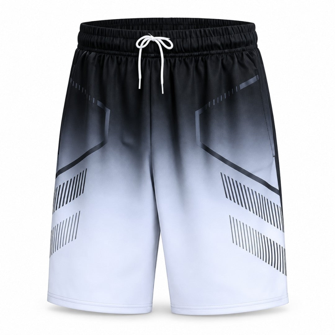 Men’s Quick Dry Running Shorts | Gradient Basketball Gym Shorts | Drawstring Workout Shorts with Side Pockets | Lightweight Training Wear