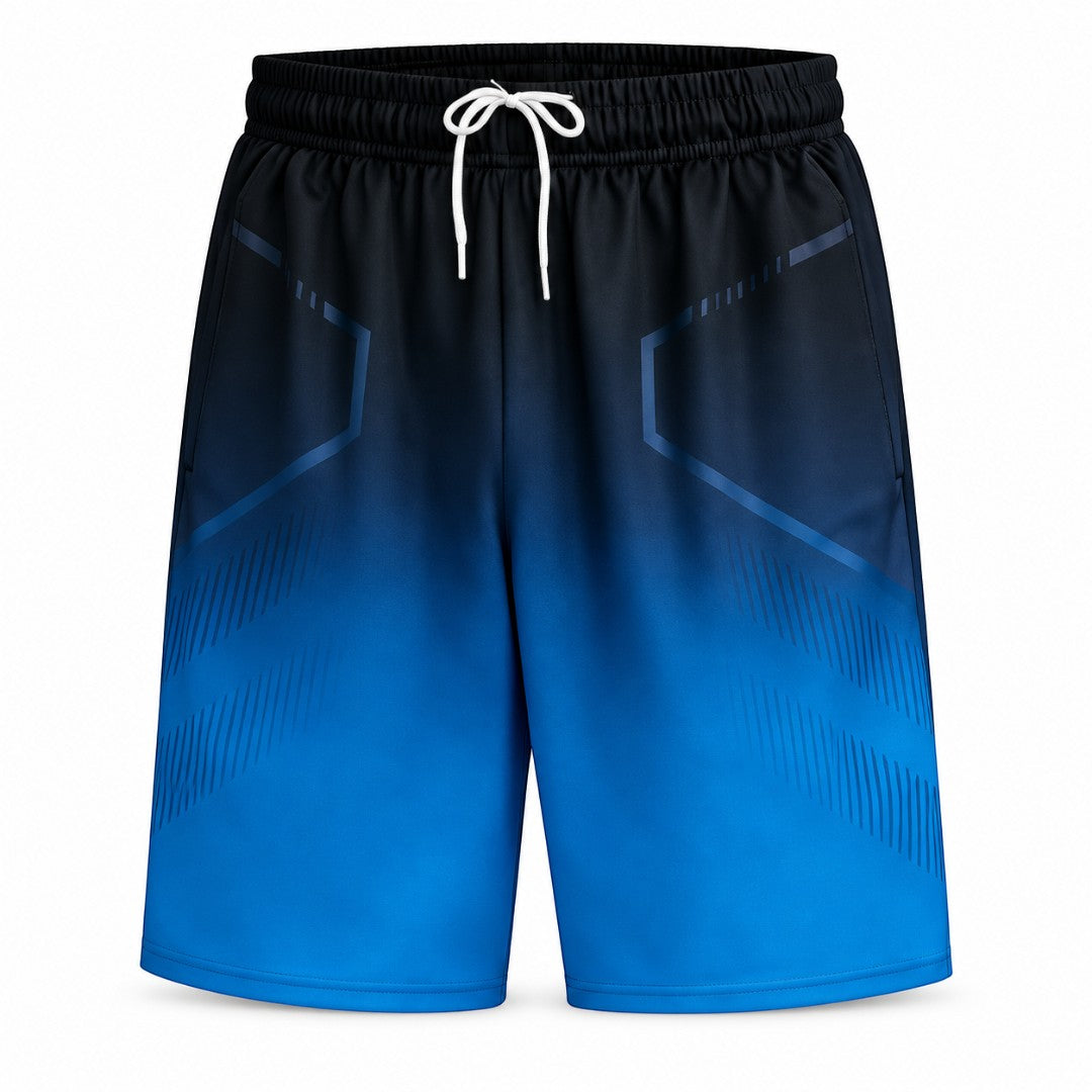 Men’s Quick Dry Running Shorts | Gradient Basketball Gym Shorts | Drawstring Workout Shorts with Side Pockets | Lightweight Training Wear