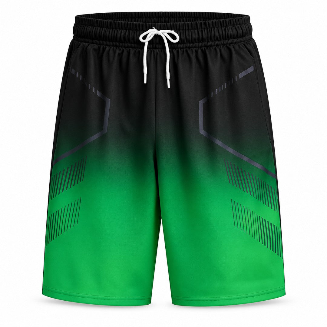 Men’s Quick Dry Running Shorts | Gradient Basketball Gym Shorts | Drawstring Workout Shorts with Side Pockets | Lightweight Training Wear
