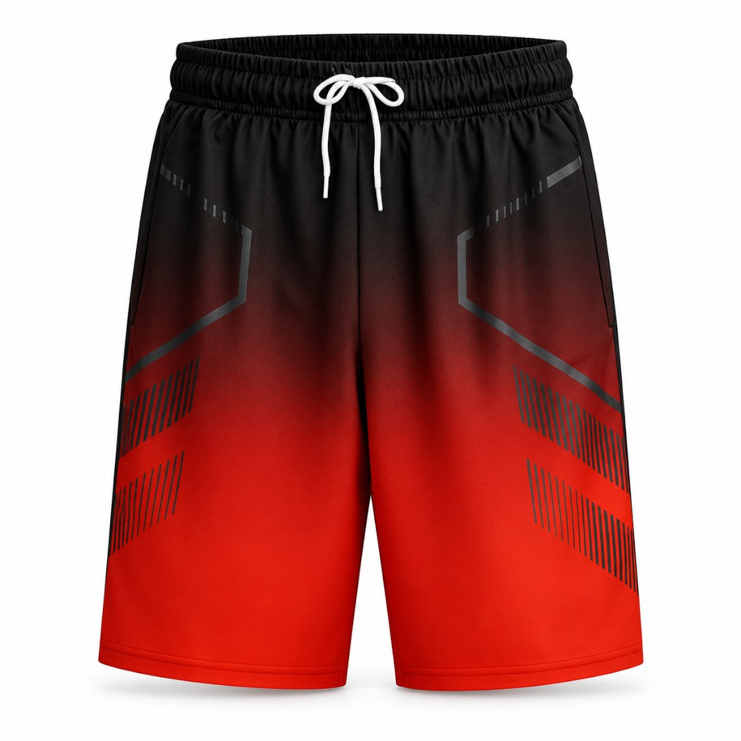 Men’s Quick Dry Running Shorts | Gradient Basketball Gym Shorts | Drawstring Workout Shorts with Side Pockets | Lightweight Training Wear