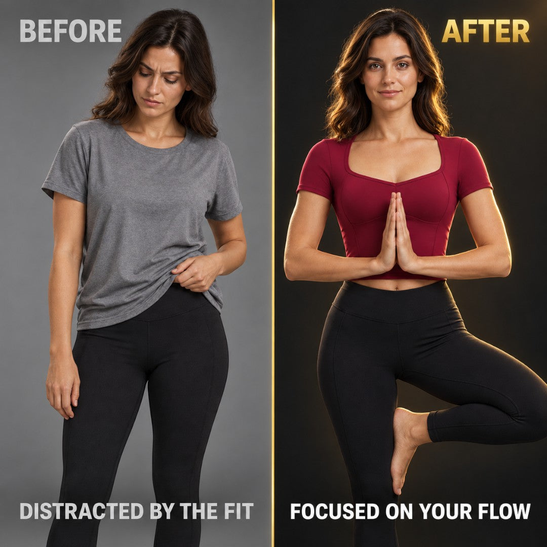 Women’s Workout Crop Top | Sculpting Short Sleeve Yoga Shirt | Stretch Dance Tee | Quick Dry Gym Top | Running and Cycling Training Wear