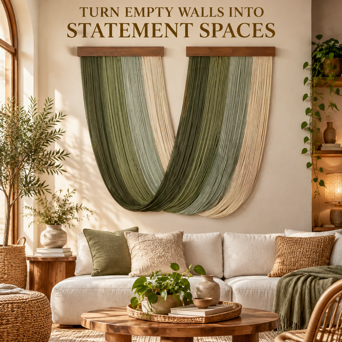 Oversized Boho Wall Hanging Tapestry | 200cm Tassel Curtain Decor | Woven Wall Art | Large Bedroom Living Room Home Decoration