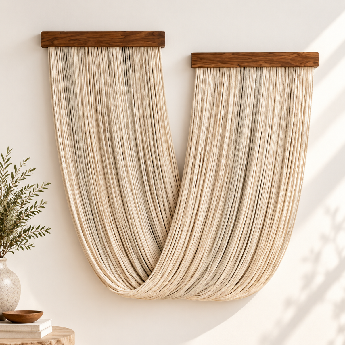 Oversized Boho Wall Hanging Tapestry | 200cm Tassel Curtain Decor | Woven Wall Art | Large Bedroom Living Room Home Decoration