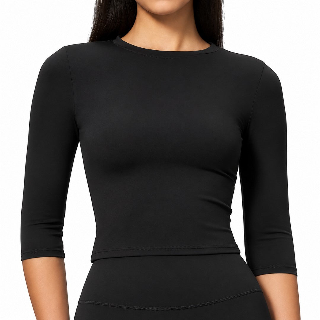 Women’s Half Sleeve Yoga Top | Quick Dry Breathable Gym Shirt | Stretch Workout Tee | Running Fitness Summer Training Sportswear