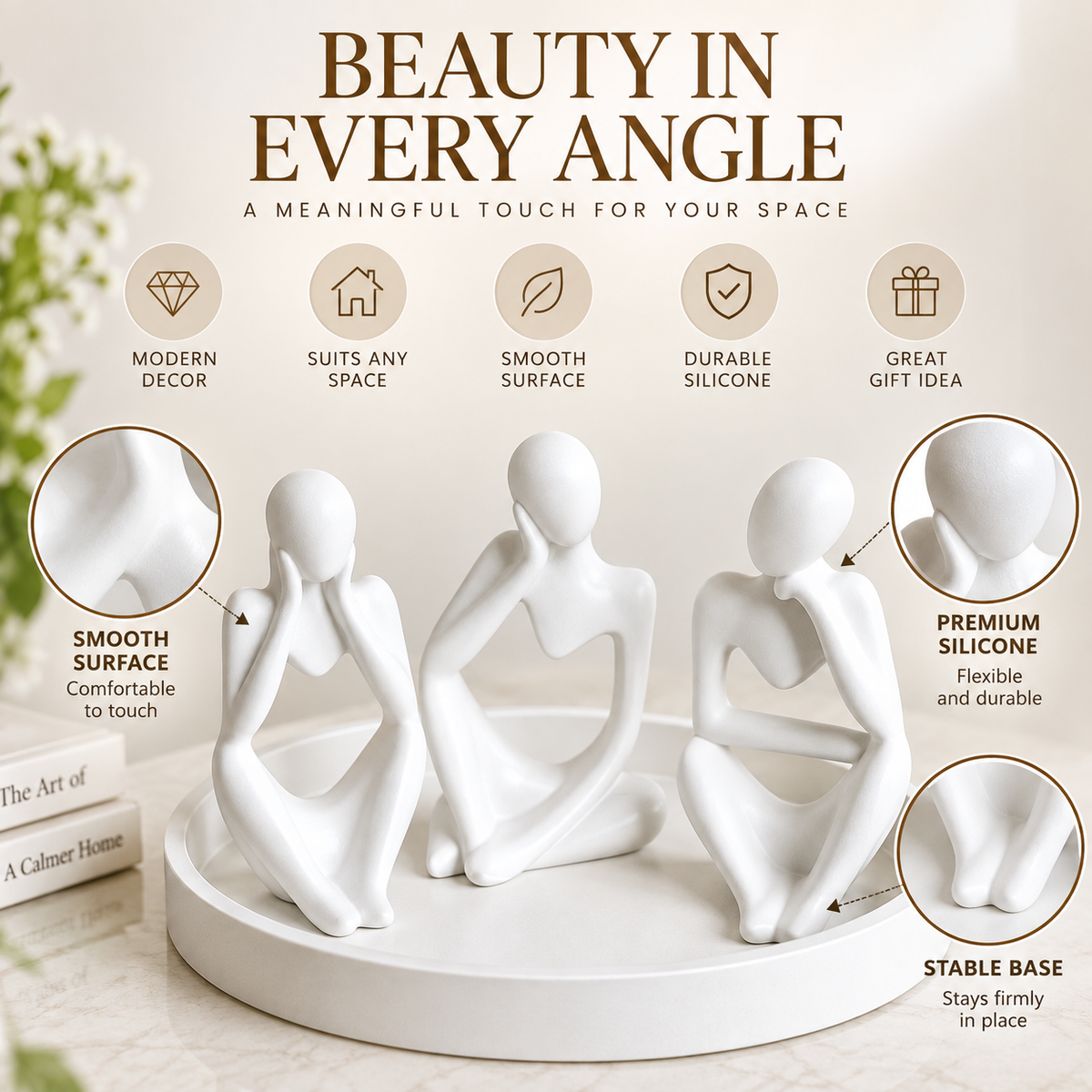 Modern Architectural Silicone Resin Mold Set Abstract Figurine Casting Craft DIY Home Decor Shapes