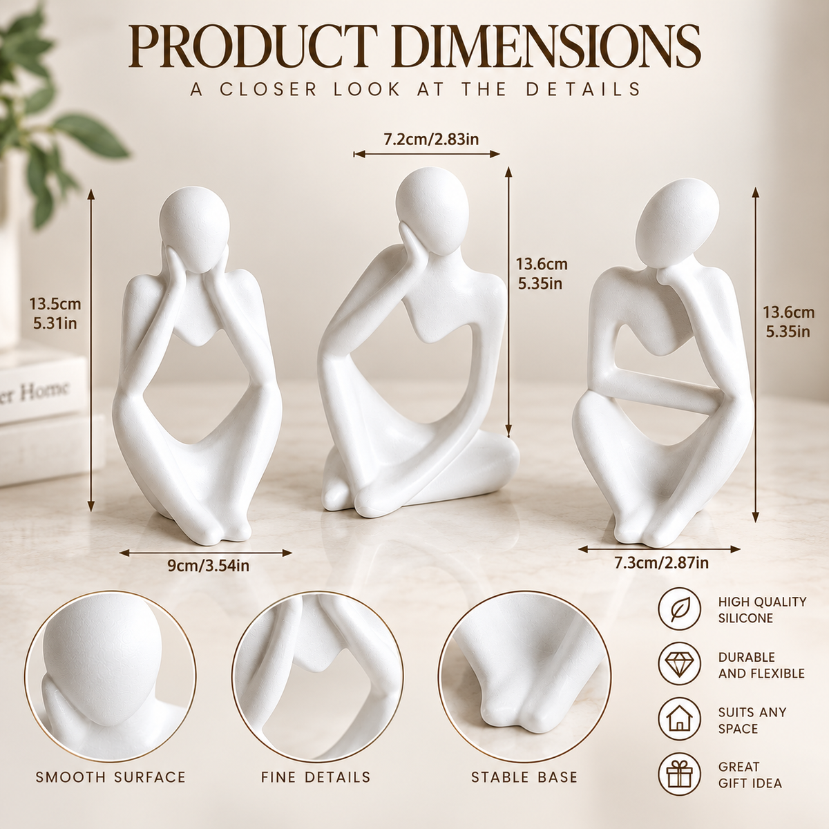 Modern Architectural Silicone Resin Mold Set Abstract Figurine Casting Craft DIY Home Decor Shapes