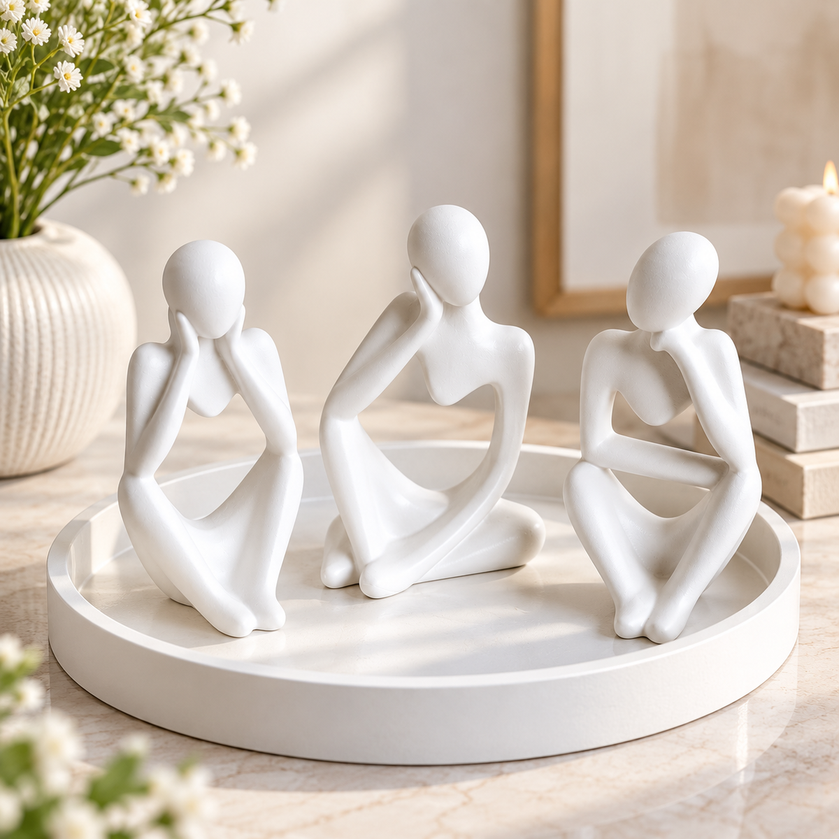 Modern Architectural Silicone Resin Mold Set Abstract Figurine Casting Craft DIY Home Decor Shapes