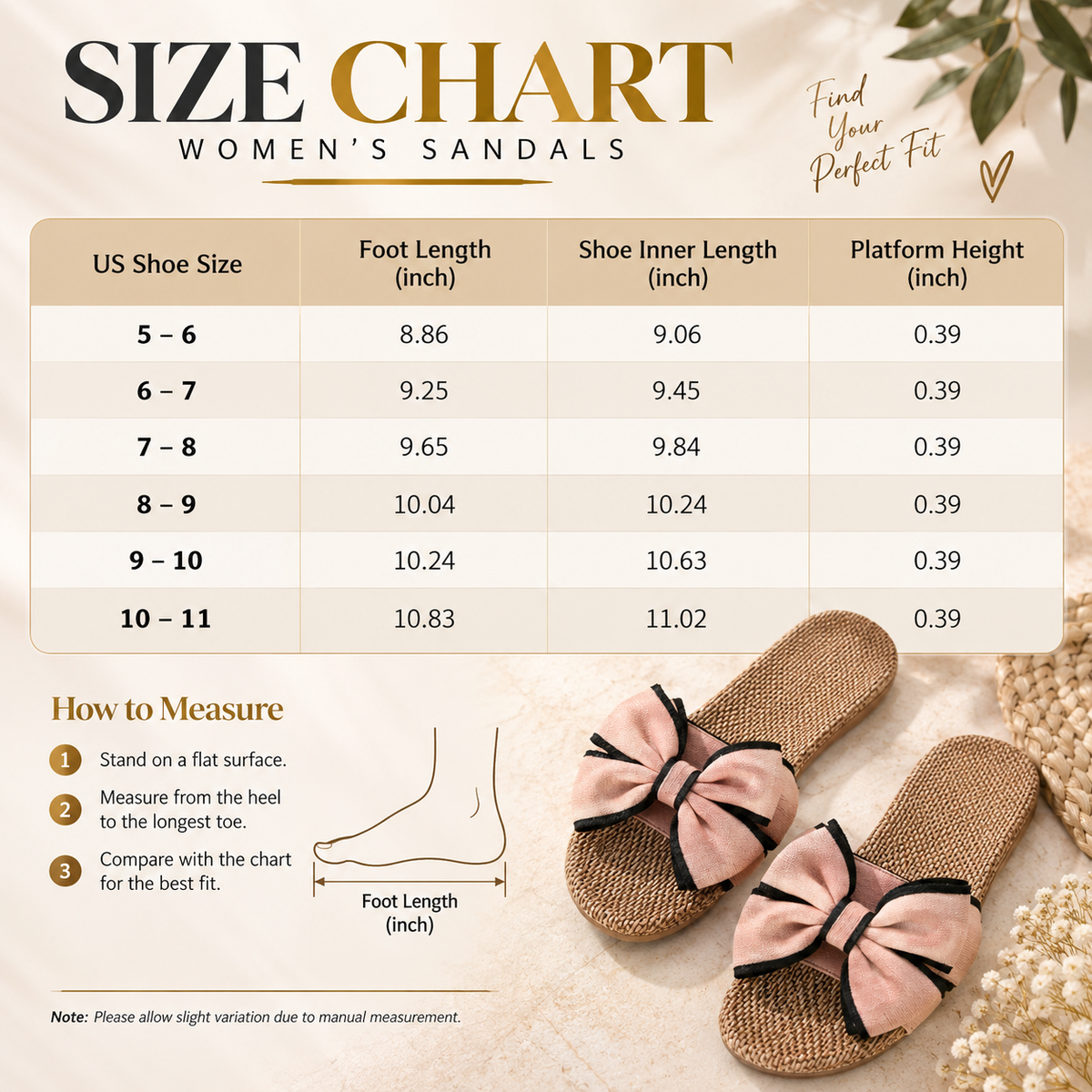 Women’s Bow Slide Sandals |  Woven Flat Slip On Sandals |  Cream Bow Summer Slides |  Casual Vacation Beach Sandals for Women