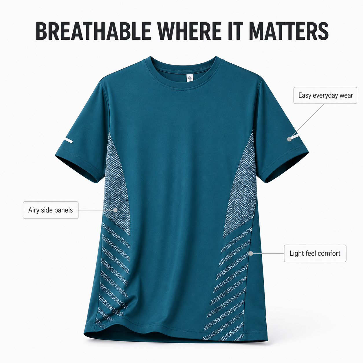 Men Quick Dry Workout T Shirt | Lightweight Athletic Tee | Breathable Running Gym Shirt | Casual Training Top