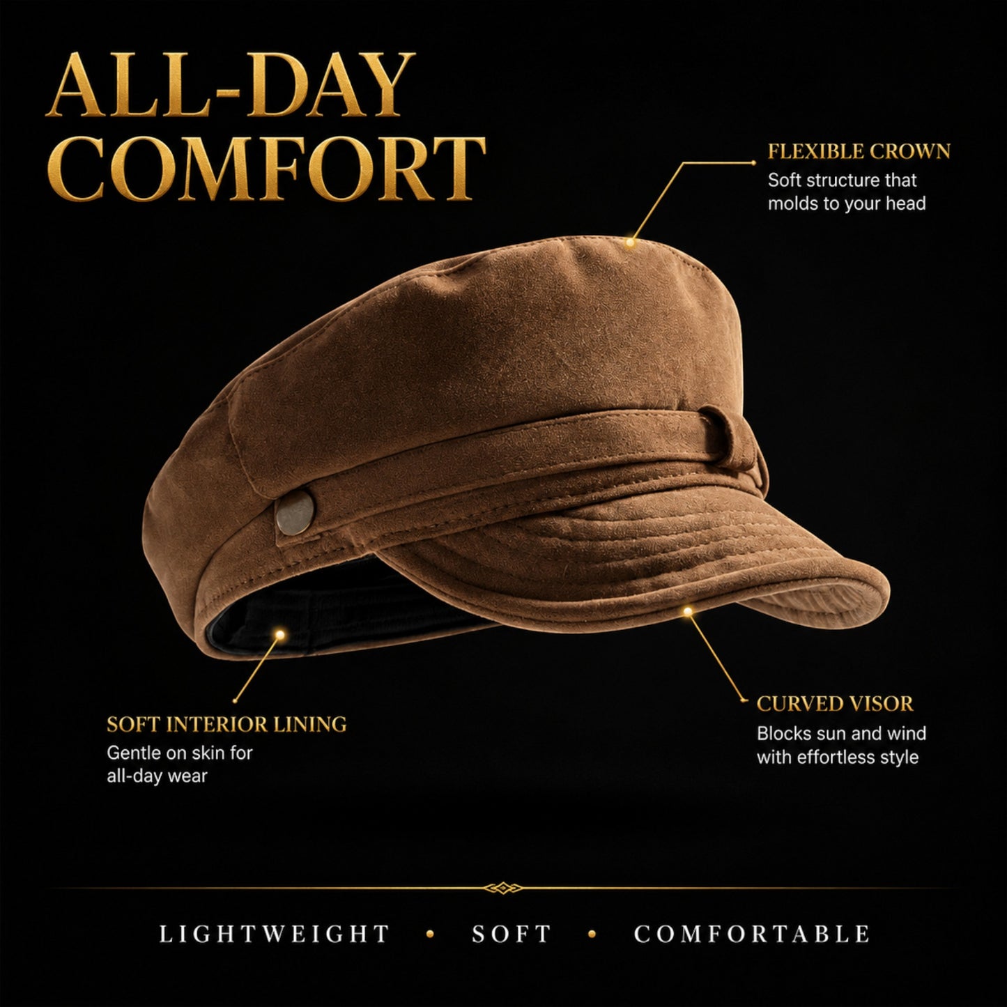 Vintage Newsboy Cap for Women | Elegant Baker Boy Hat | Old Money Style Fashion Cap | Casual Luxury Everyday Hat