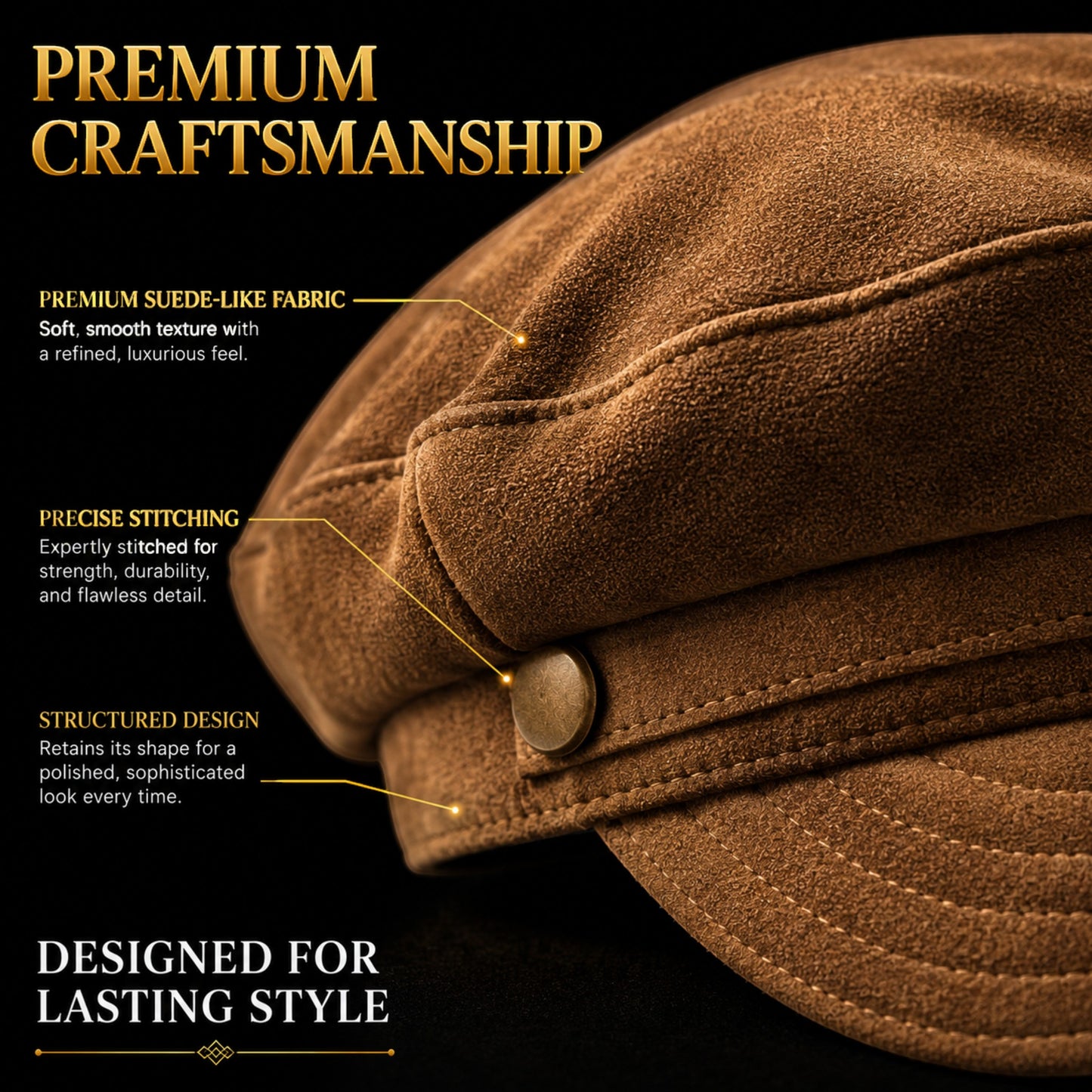 Vintage Newsboy Cap for Women | Elegant Baker Boy Hat | Old Money Style Fashion Cap | Casual Luxury Everyday Hat