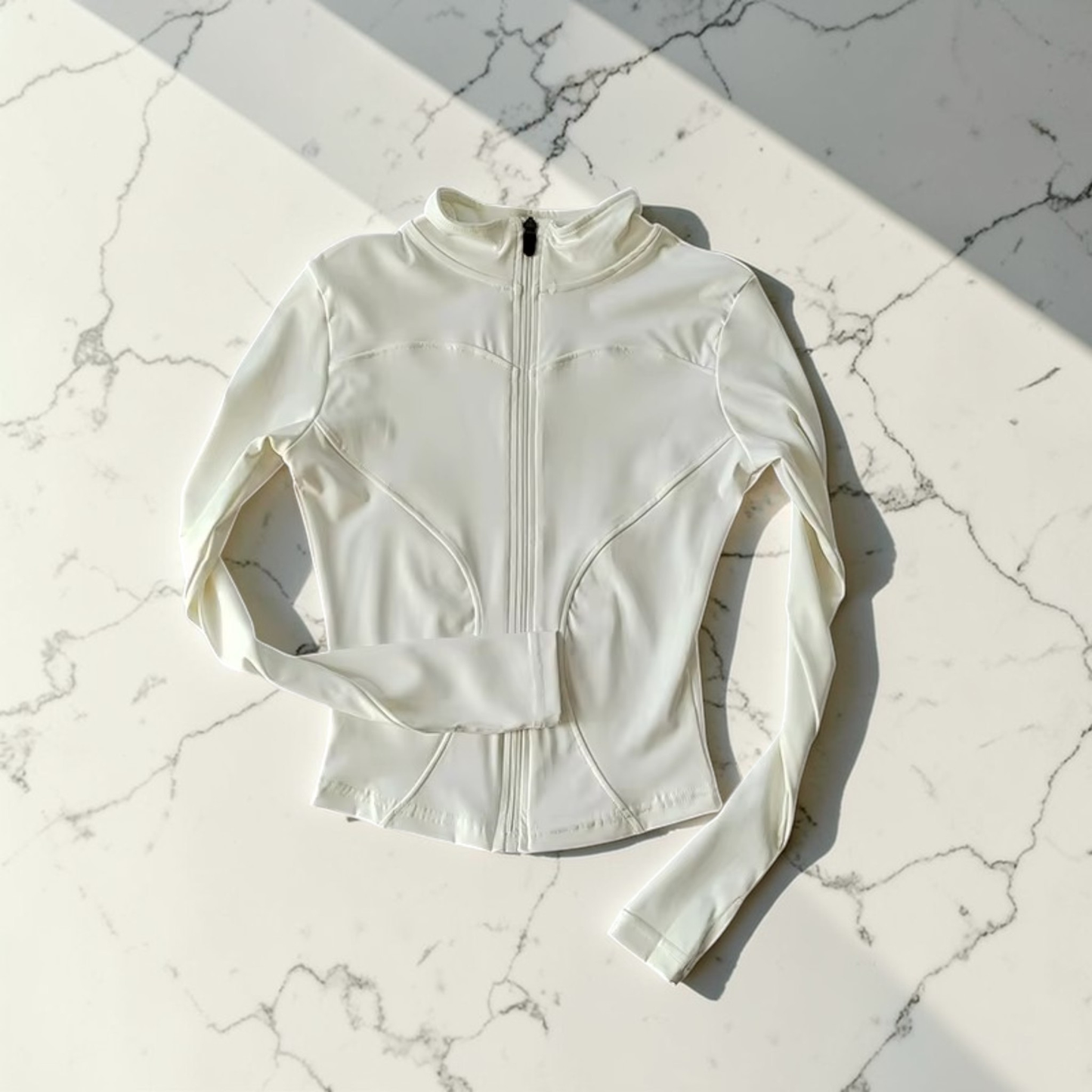 Women’s Zip Up Workout Jacket | Slim Fit Yoga Running Fitness Top