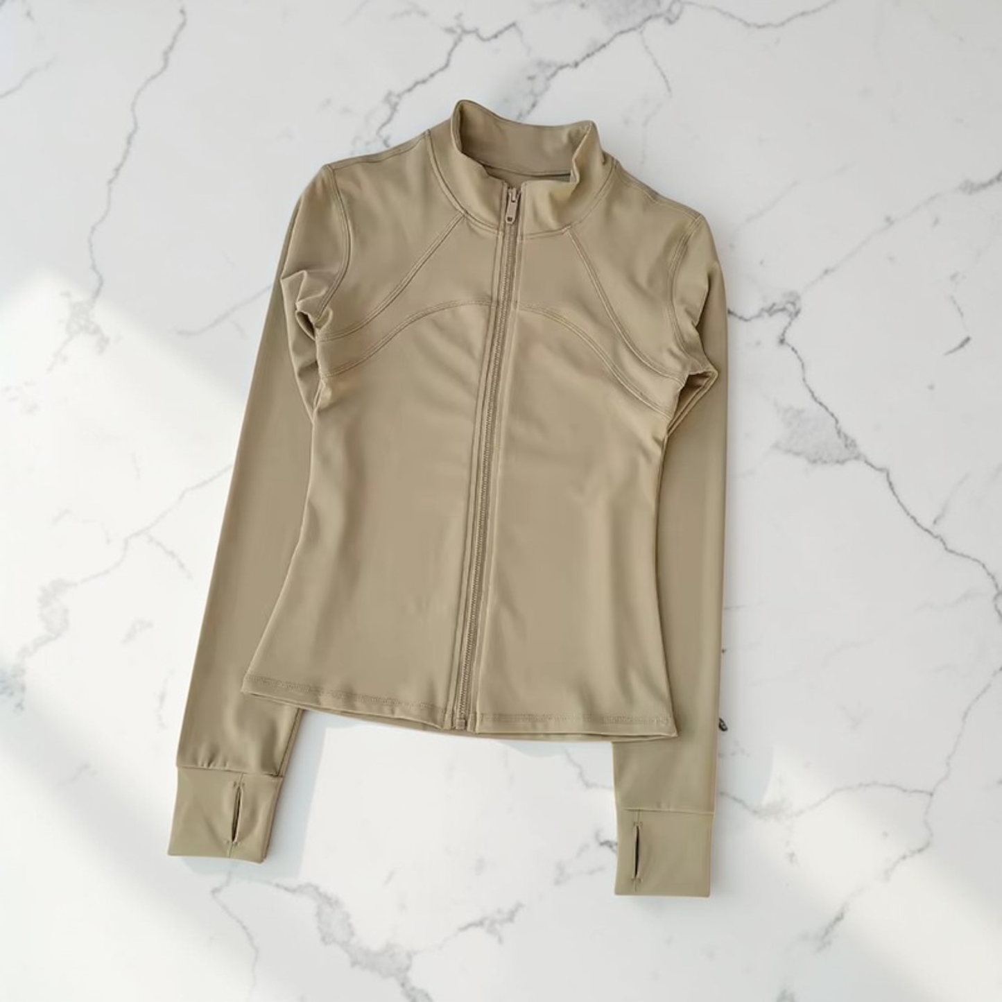 Women’s Zip Up Workout Jacket | Slim Fit Yoga Running Fitness Top