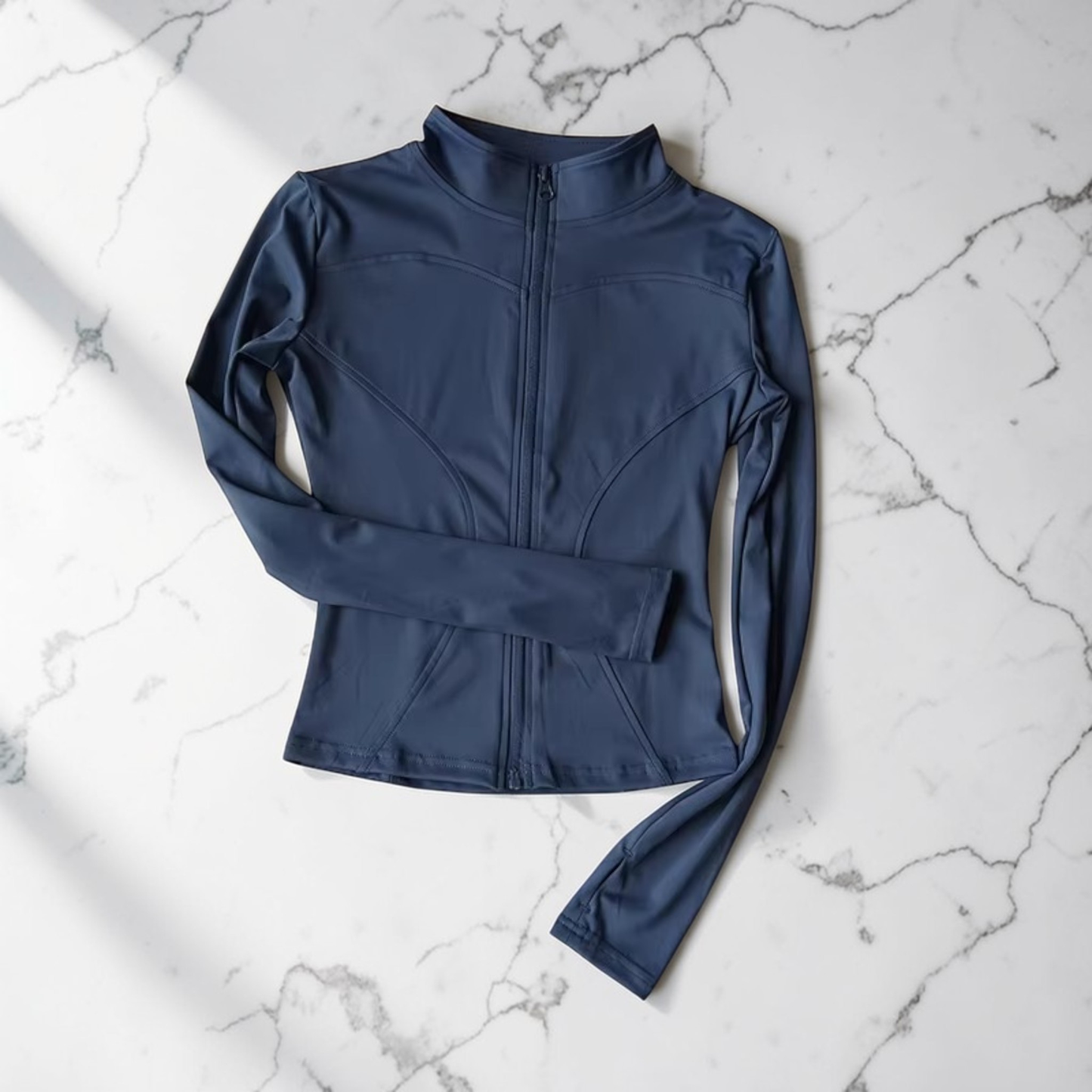 Women’s Zip Up Workout Jacket | Slim Fit Yoga Running Fitness Top