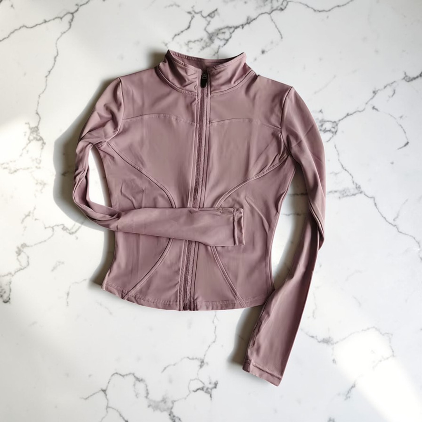 Women’s Zip Up Workout Jacket | Slim Fit Yoga Running Fitness Top