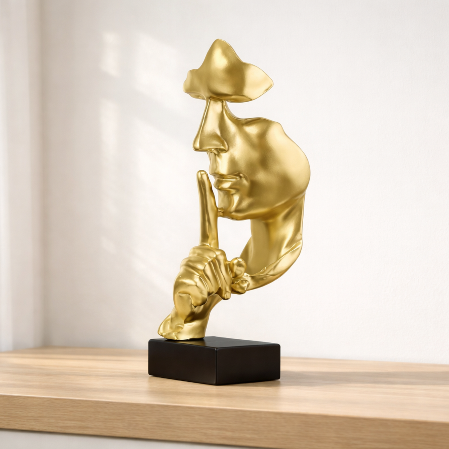 Abstract Thinker Statue | Modern Face Sculpture | Home Office Decor