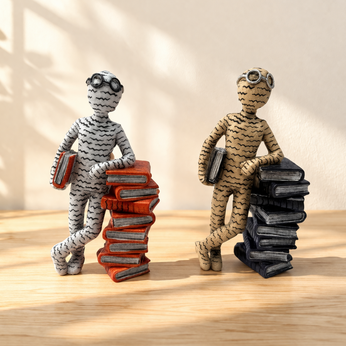 Abstract Reader Book Statue | Modern Resin Figurine Home Decor