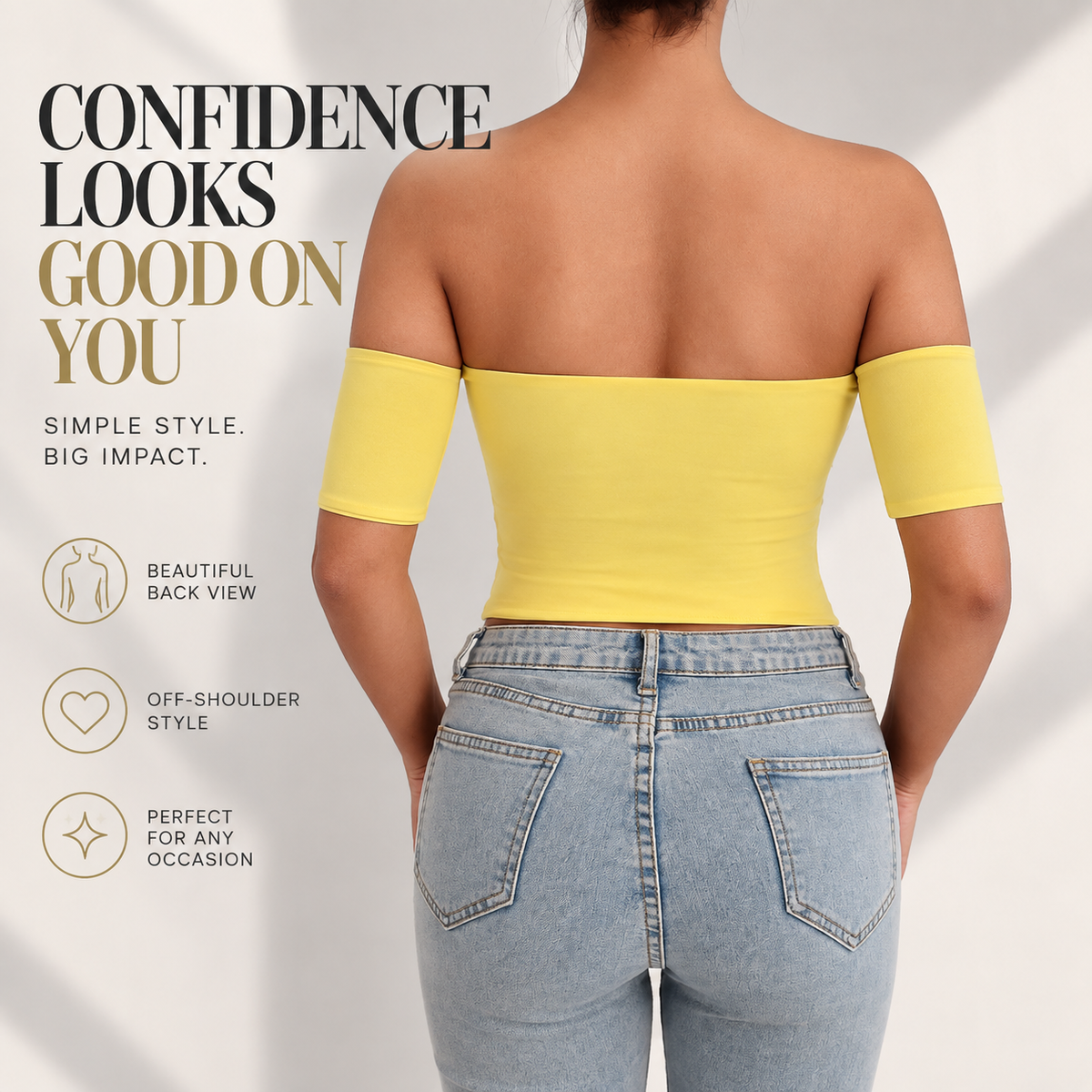 Off Shoulder Crop Top | Womens Going Out Shirt | Short Sleeve Fitted Date Night Blouse