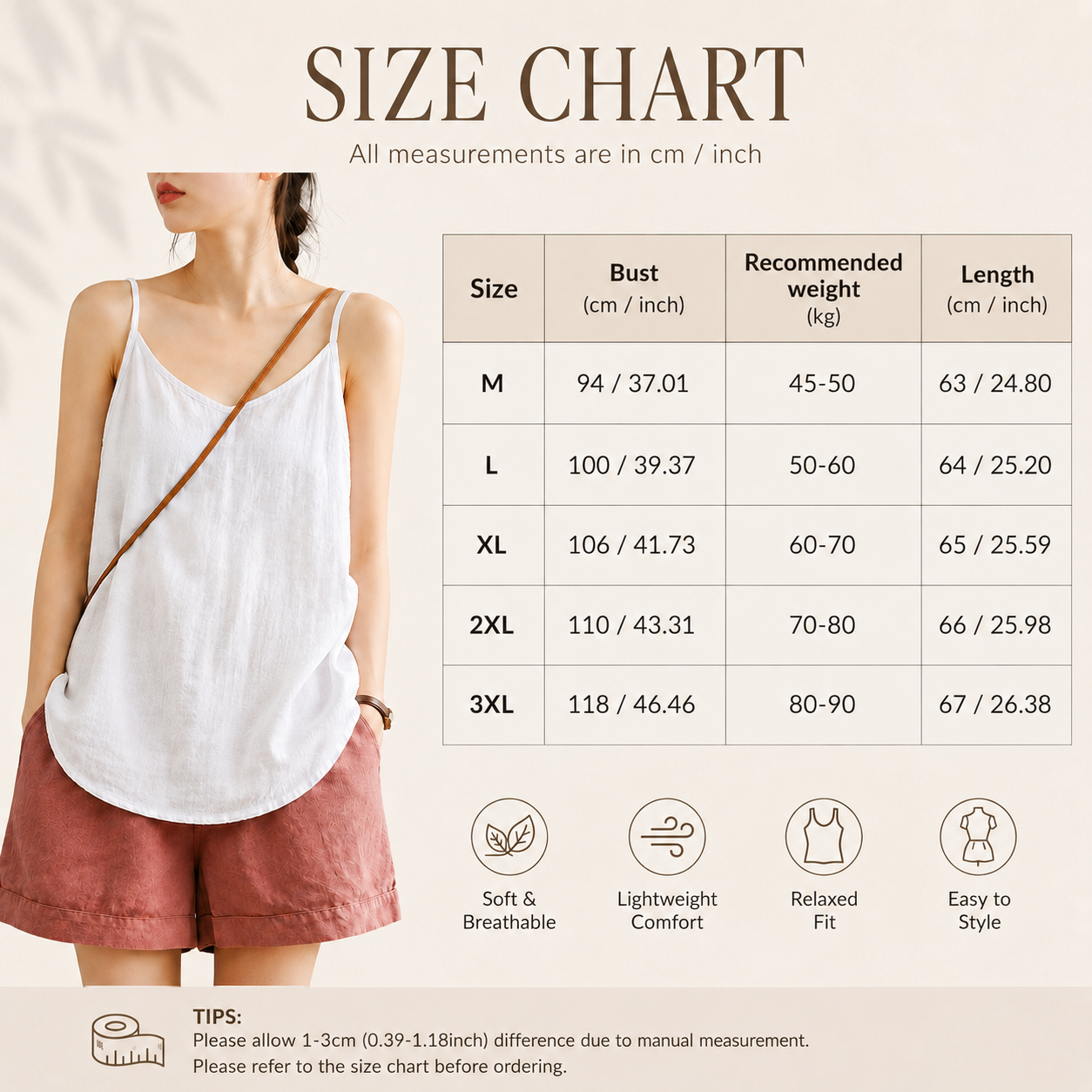 Cotton Linen Spaghetti Strap Top | Loose V Neck Camisole | Sleeveless Summer Tank | Relaxed Casual Layering Top