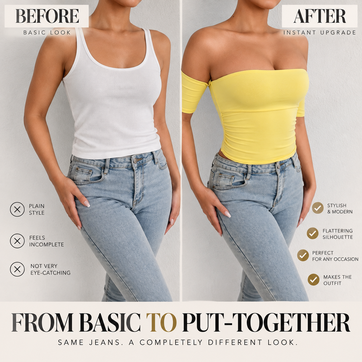 Off Shoulder Crop Top | Womens Going Out Shirt | Short Sleeve Fitted Date Night Blouse