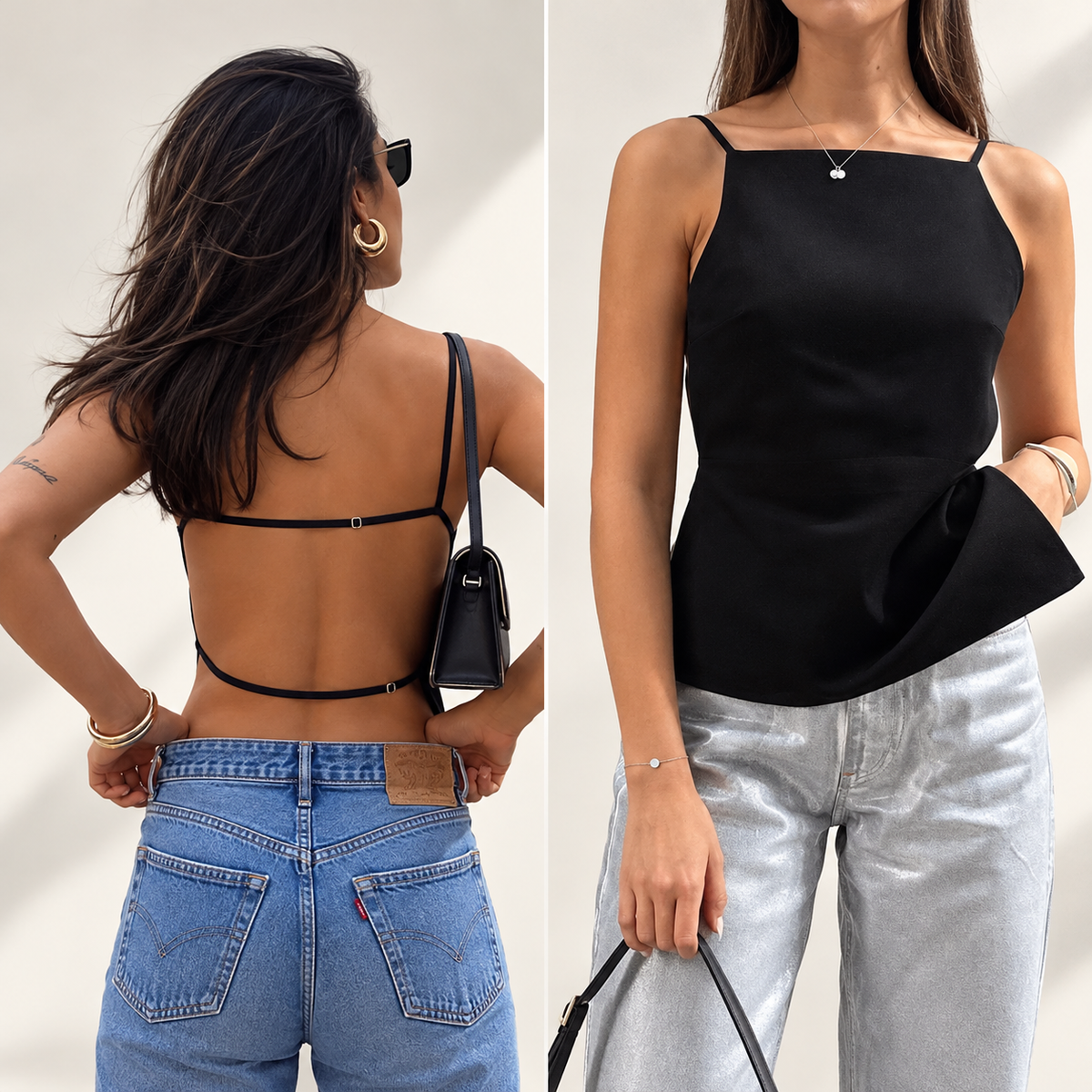 Square Neck Camisole Top | Womens Fitted Spaghetti Strap Tank | Sleeveless Casual Blouse