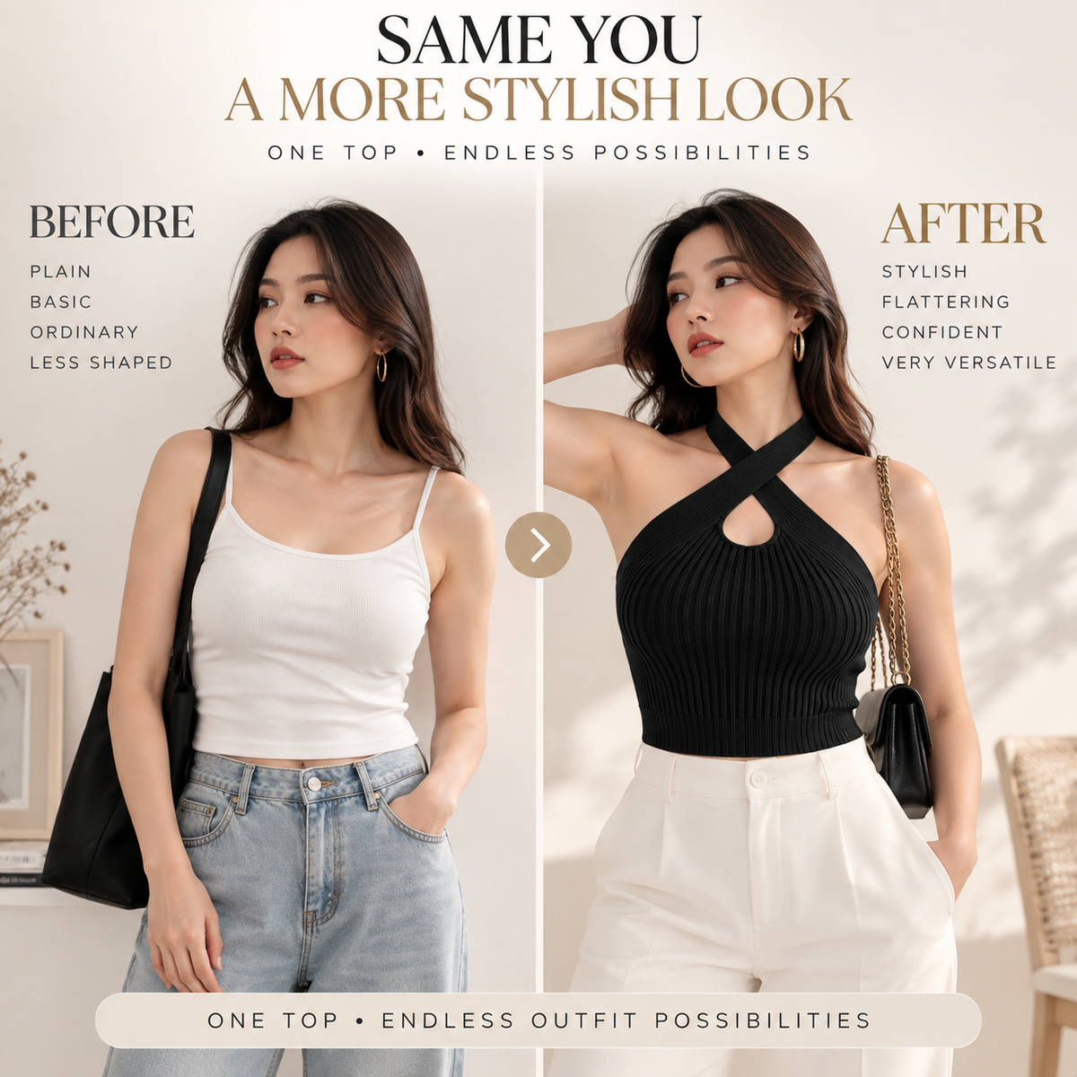 Knitted Bustier Tank Top Women Slim Fit Summer Top Feminine Going Out Outfit Vacation Style Basic Layering Shirt