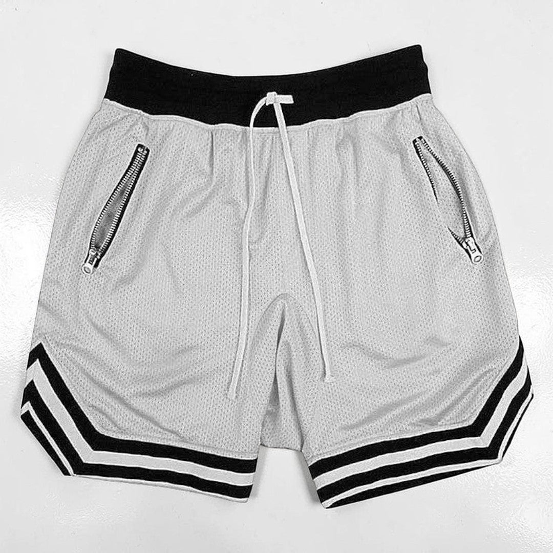 Men Athletic Shorts | Zipper Pocket Gym Shorts | Breathable Quick Dry Sportswear | Drawstring Training Shorts | Casual Workout Summer Wear