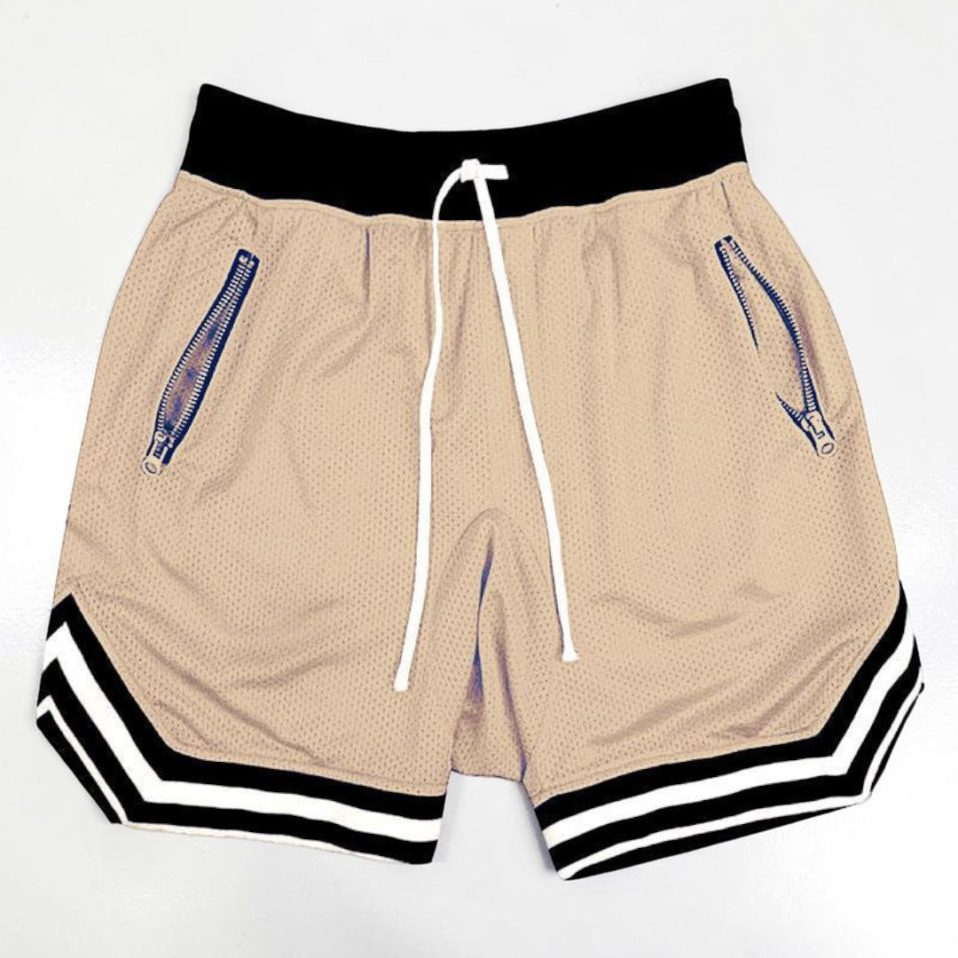 Men Athletic Shorts | Zipper Pocket Gym Shorts | Breathable Quick Dry Sportswear | Drawstring Training Shorts | Casual Workout Summer Wear