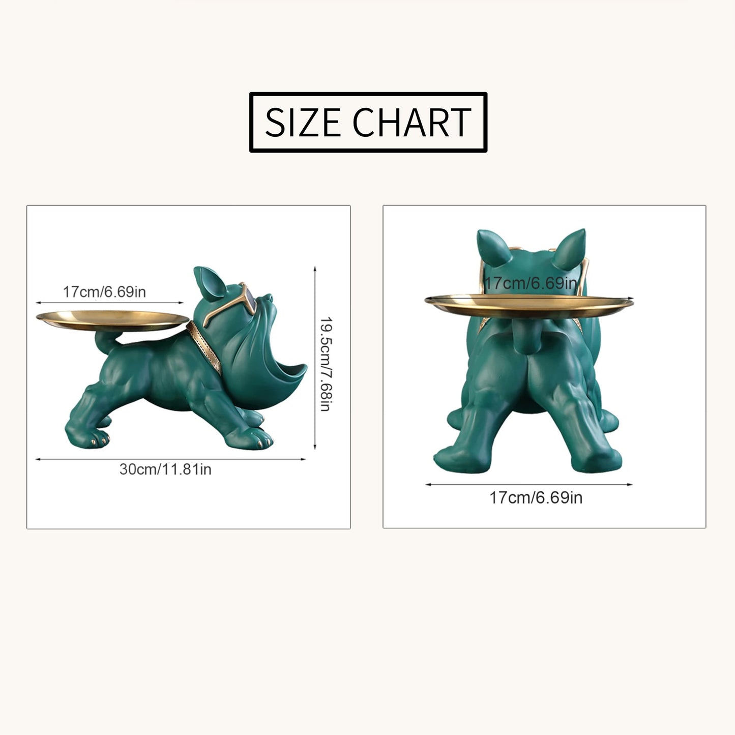 Cute Bulldog Storage Figurine with Tray – Unique Gift for Dog Lovers & Home Decor