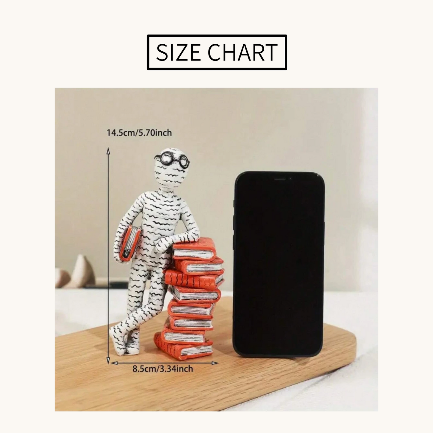 Abstract Reader Book Statue | Modern Resin Figurine Home Decor