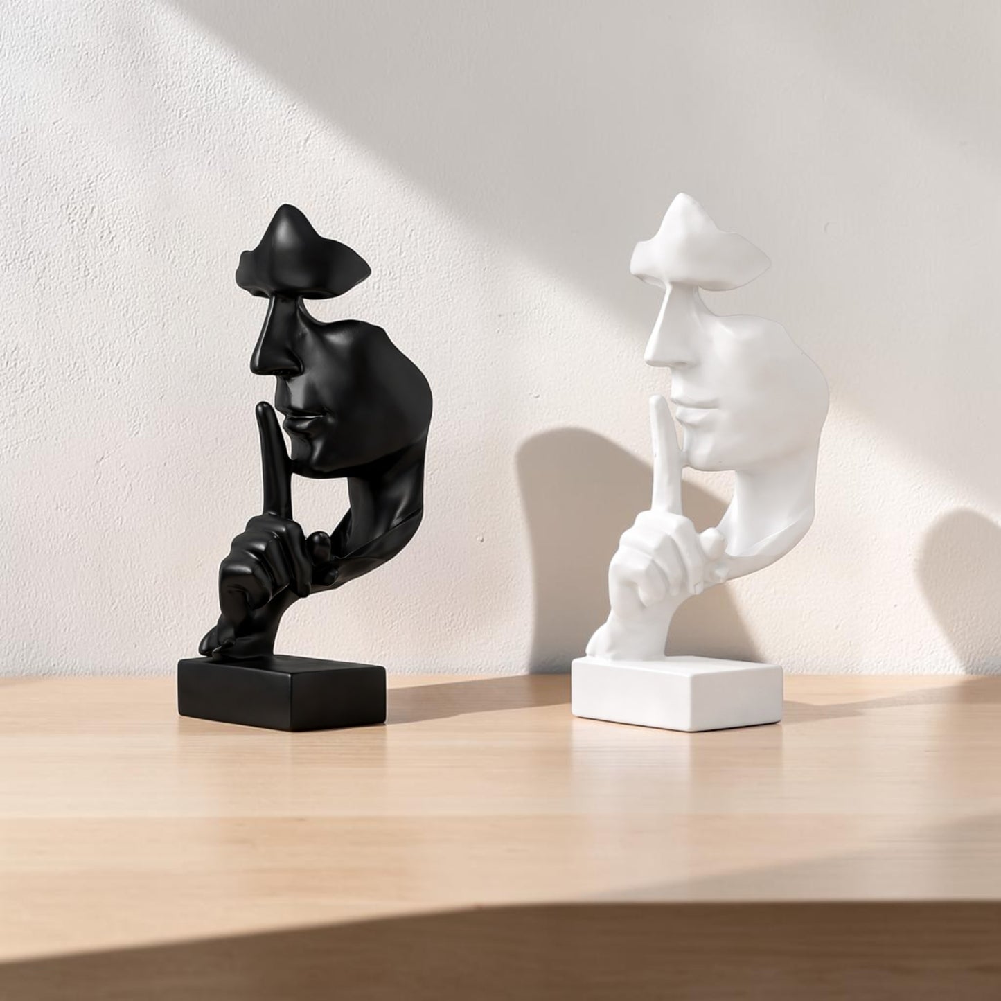 Abstract Thinker Statue | Modern Face Sculpture | Home Office Decor