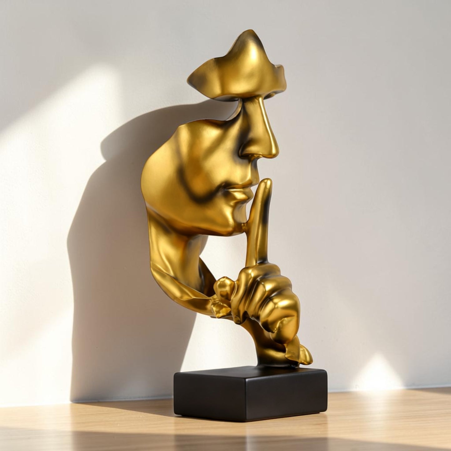 Abstract Thinker Statue | Modern Face Sculpture | Home Office Decor