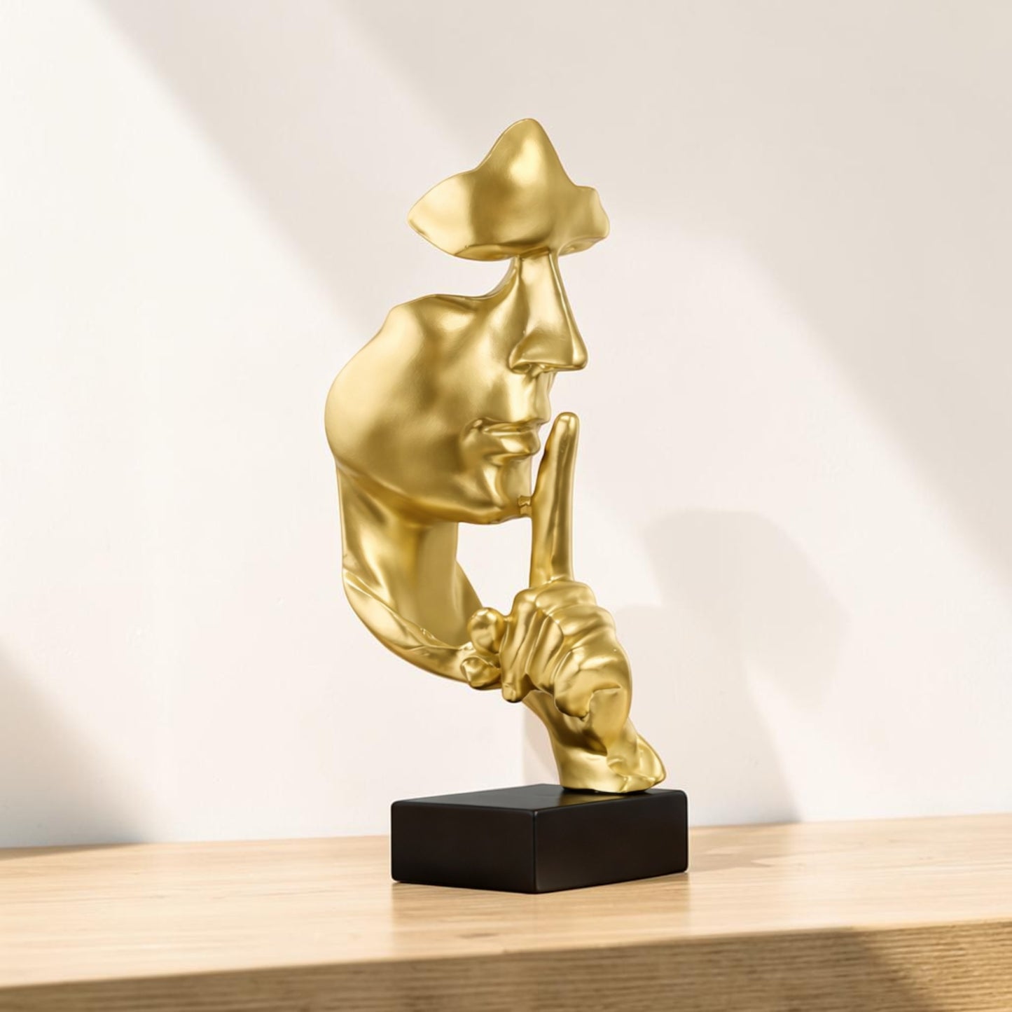 Abstract Thinker Statue | Modern Face Sculpture | Home Office Decor