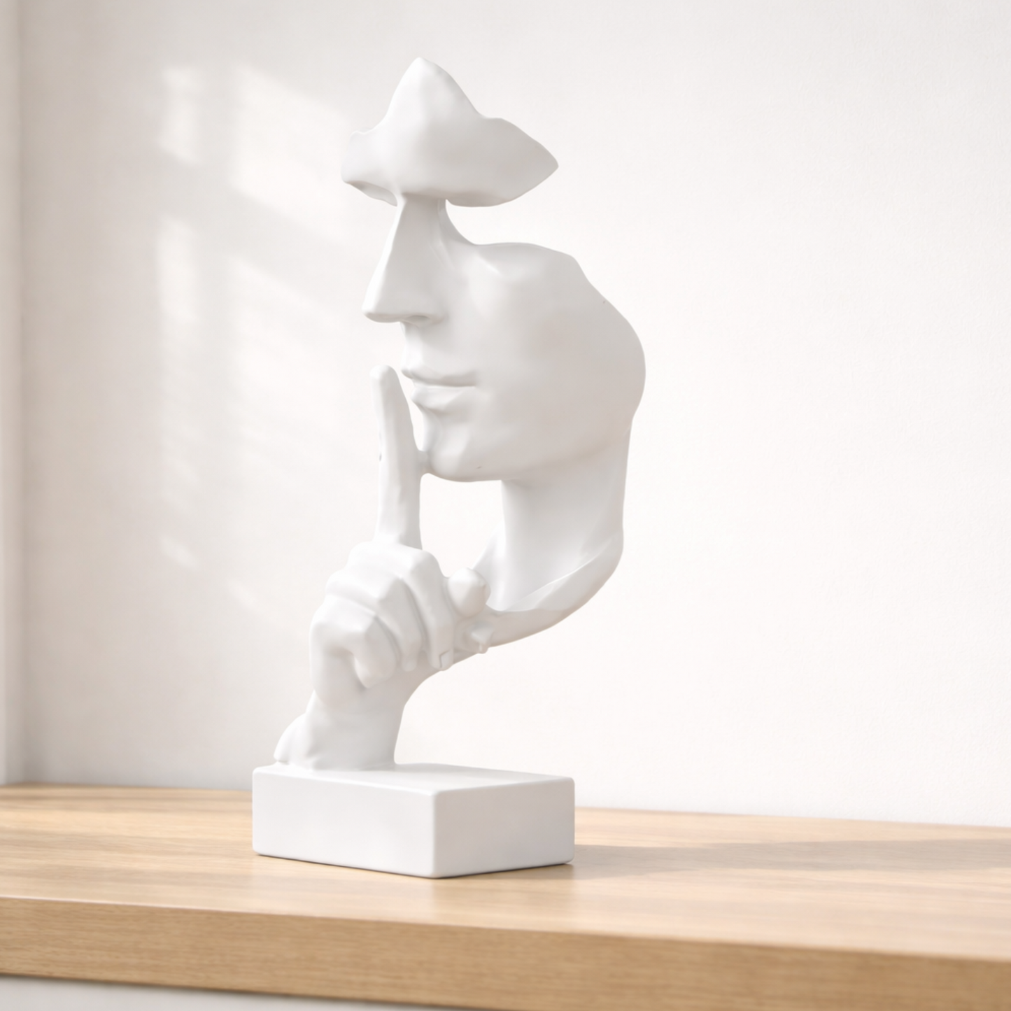 Abstract Thinker Statue | Modern Face Sculpture | Home Office Decor