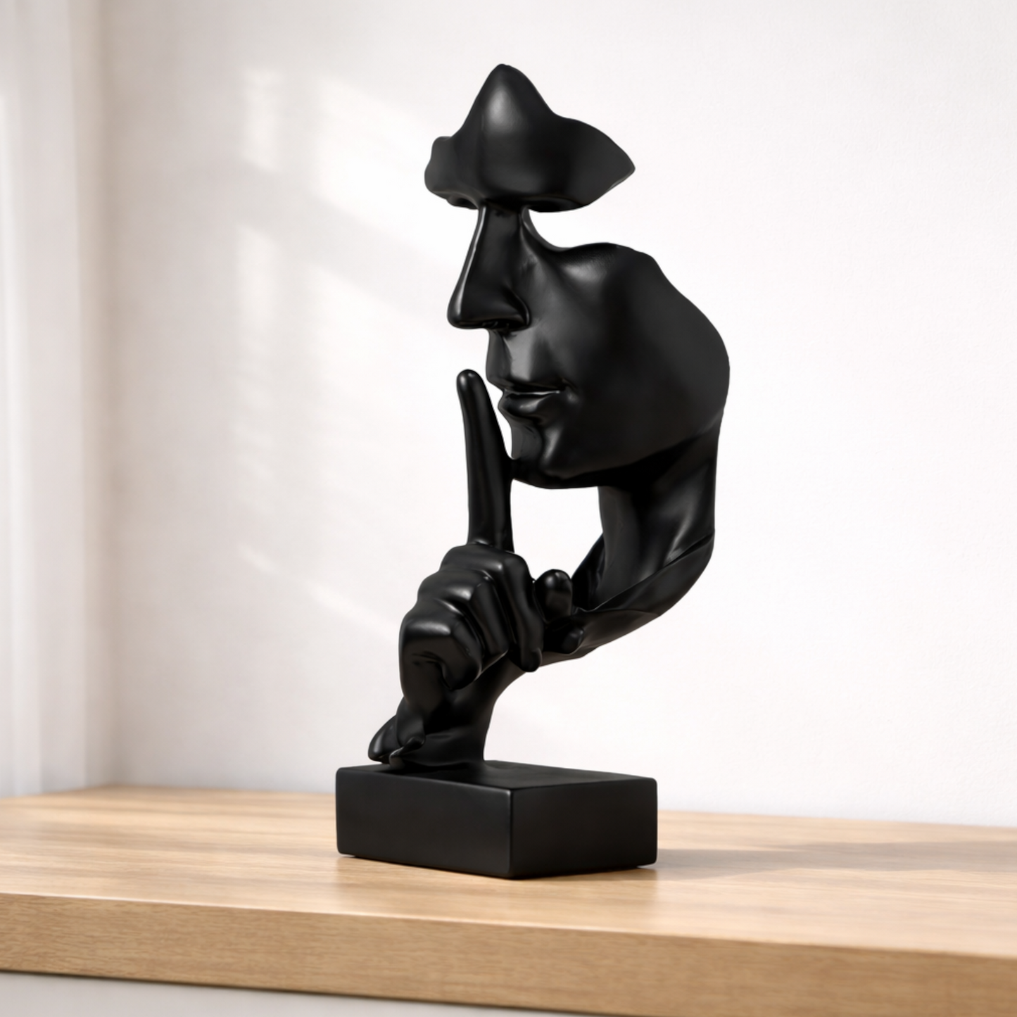 Abstract Thinker Statue | Modern Face Sculpture | Home Office Decor
