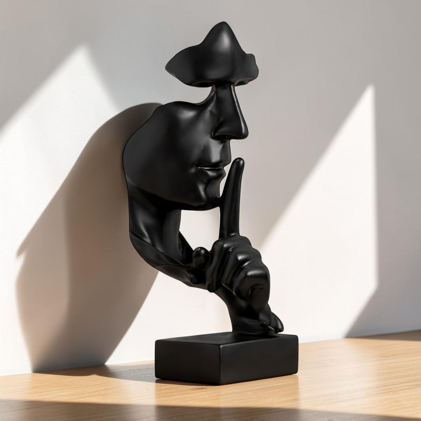 Abstract Thinker Statue | Modern Face Sculpture | Home Office Decor