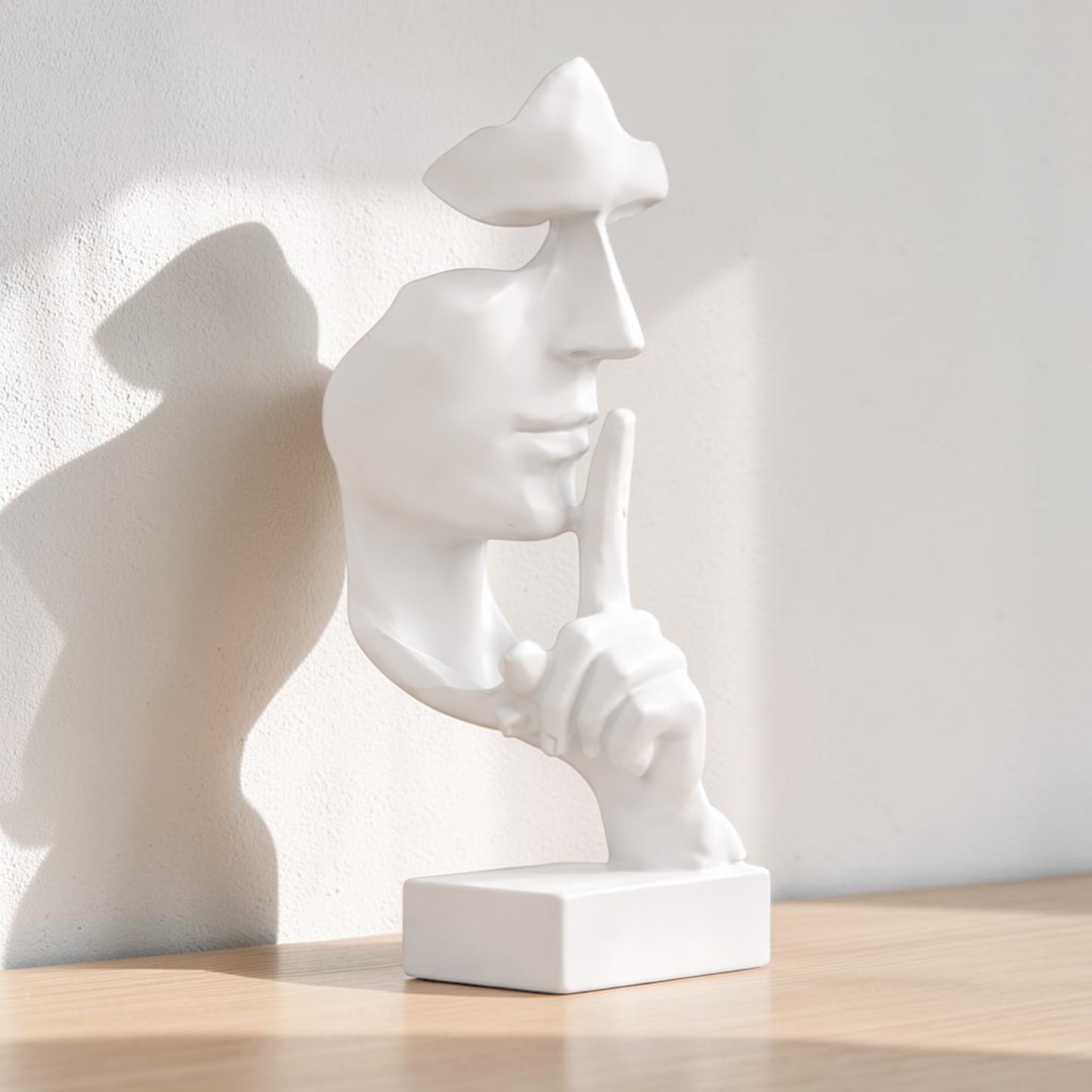 Abstract Thinker Statue | Modern Face Sculpture | Home Office Decor