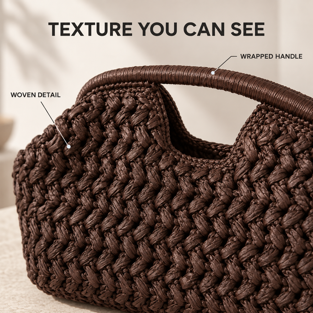Woven Summer Handbag | Beach Clutch Purse | Boho Raffia Style Tote | Resort Vacation Shoulder Carry Bag