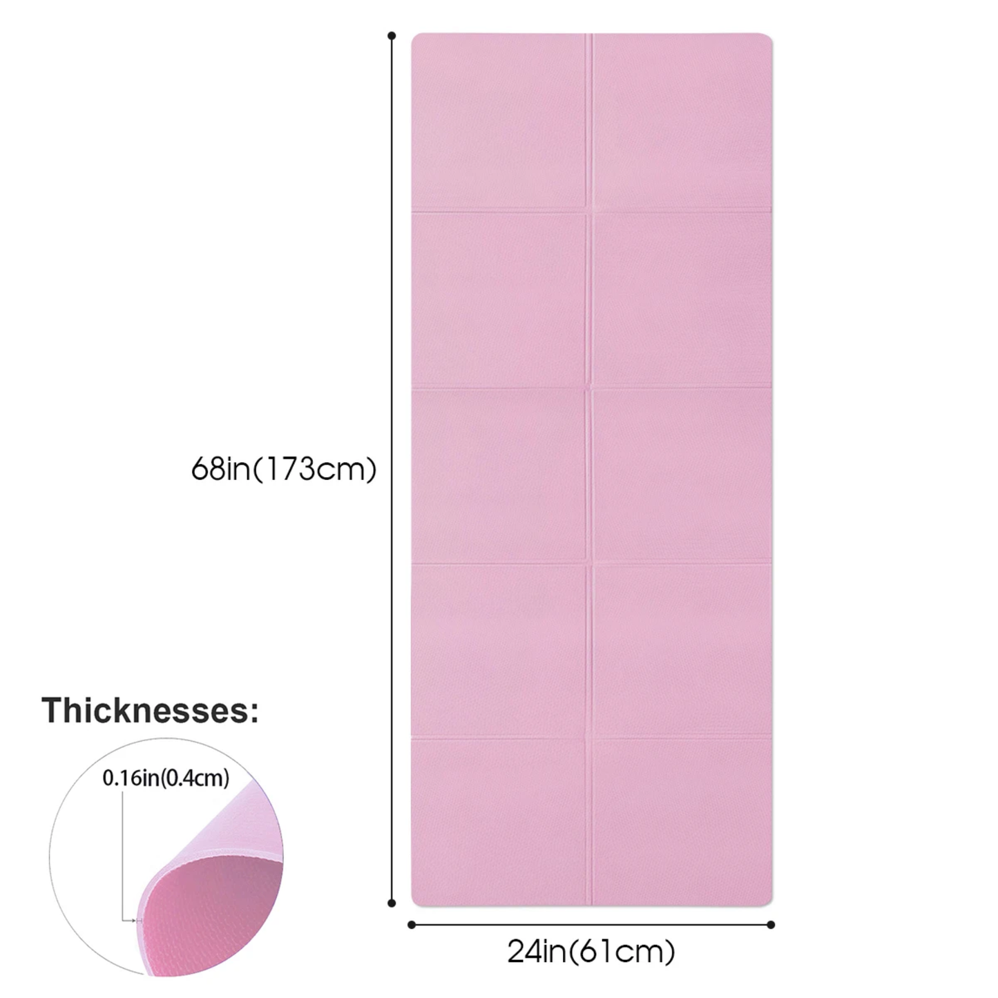 Yoga Mat EVA Foam | Non Slip Exercise Pad | Home Workout Pilates Mat