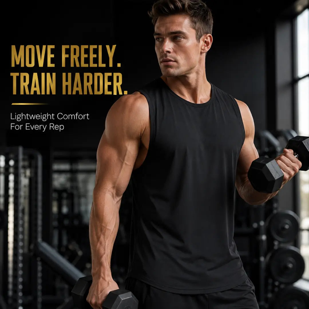 Quick Dry Workout Tank Top | Men's Sleeveless Gym Shirt | Breathable Mesh Singlet | Fitness Basketball Training Wear Jumartins