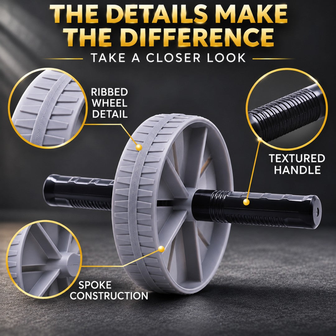 Ab Roller Wheel for Core Workouts | Abdominal Exercise Equipment | Compact Home Gym Fitness Trainer