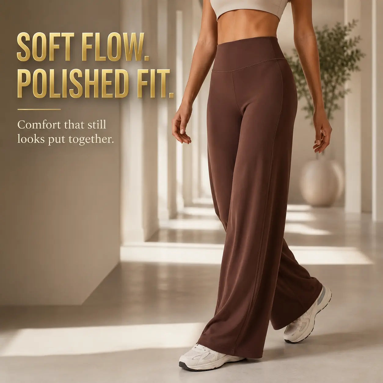 Wide Leg Yoga Pants | High Waist Gym Leggings | Pilates Lounge Trousers | Soft Stretch Fitness Pants Jumartins