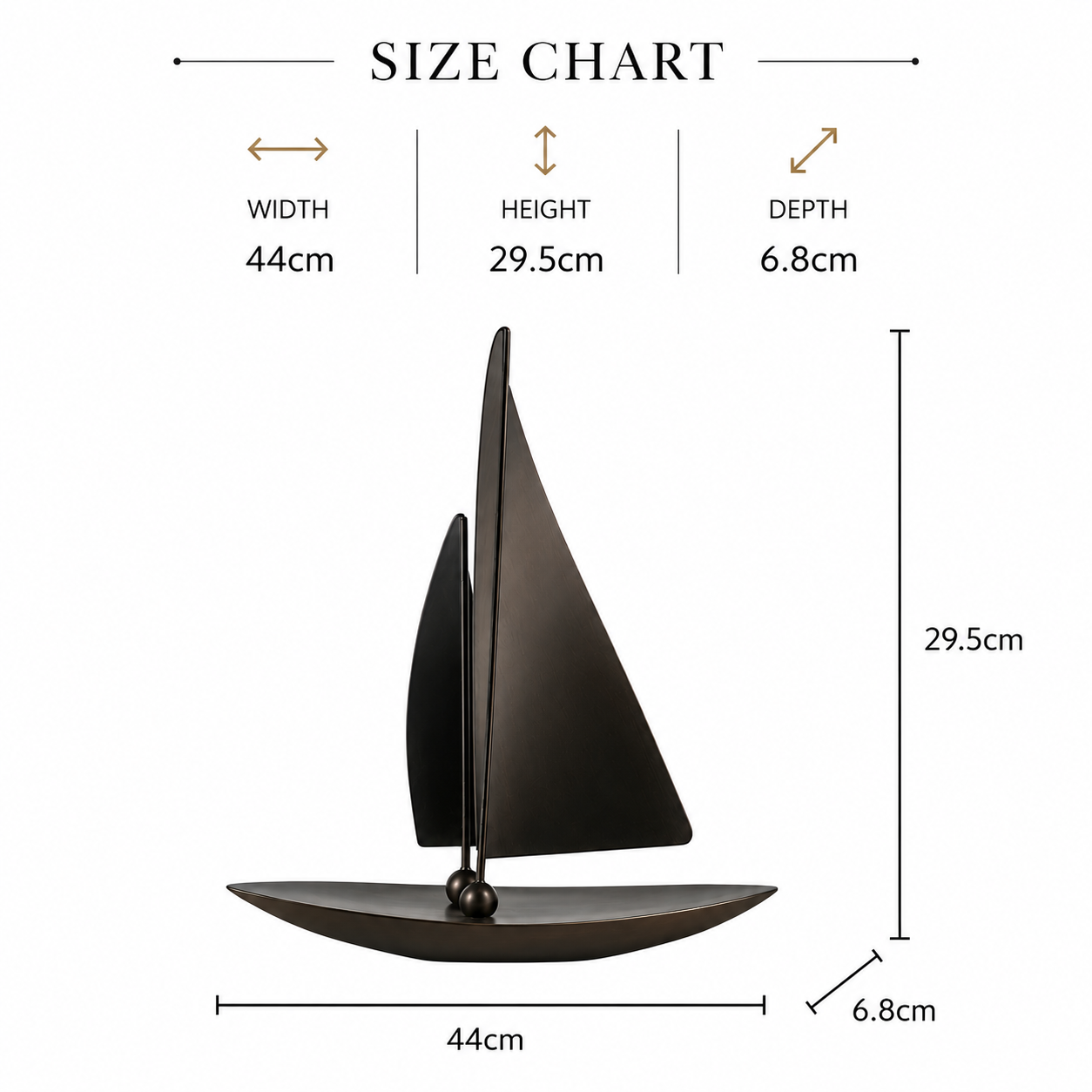 Resin Sailing Boat Statue | Ship Figurine for Shelf Table Mantel Nautical Home Decor Gift
