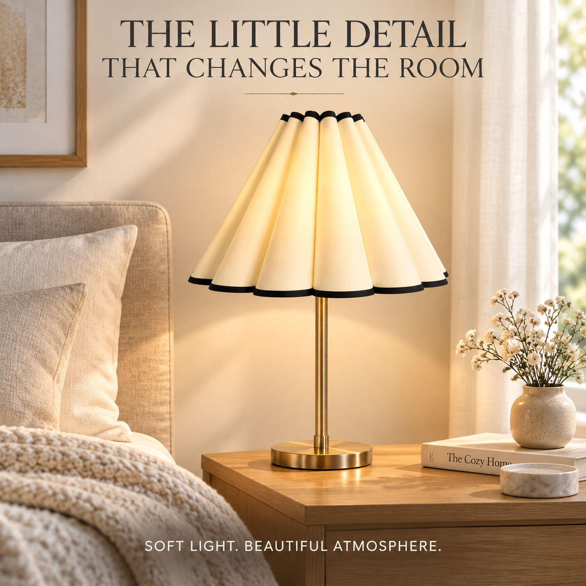 Fabric Petal Lampshade | E26 E27 Lamp Shade Replacement | Table Floor Ceiling Lamp Cover | Pleated Light Fixture Decor