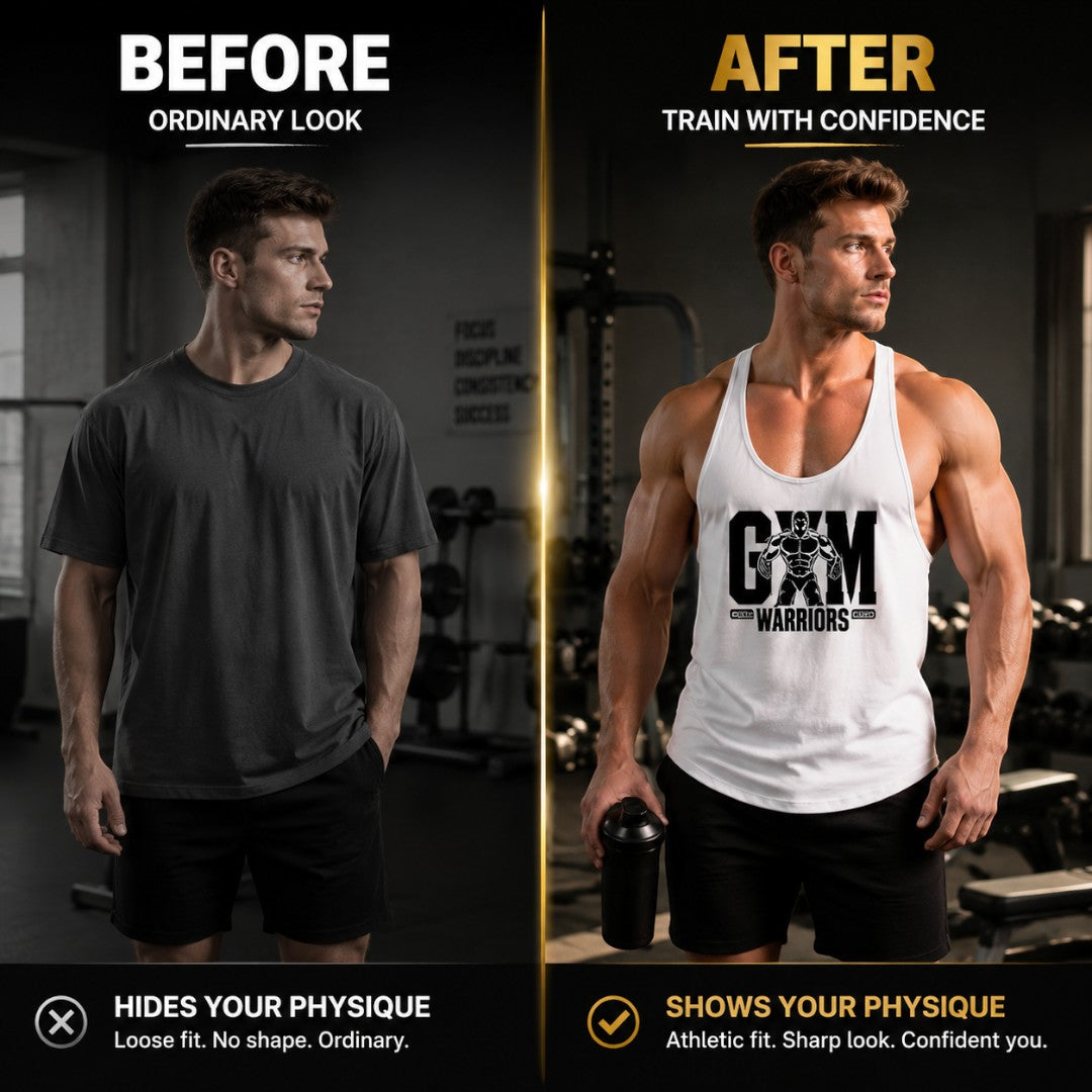 Men Gym Tank Top | Bodybuilding Y Back Sleeveless Shirt | Fitness Workout Muscle Vest | Breathable Athletic Training Wear