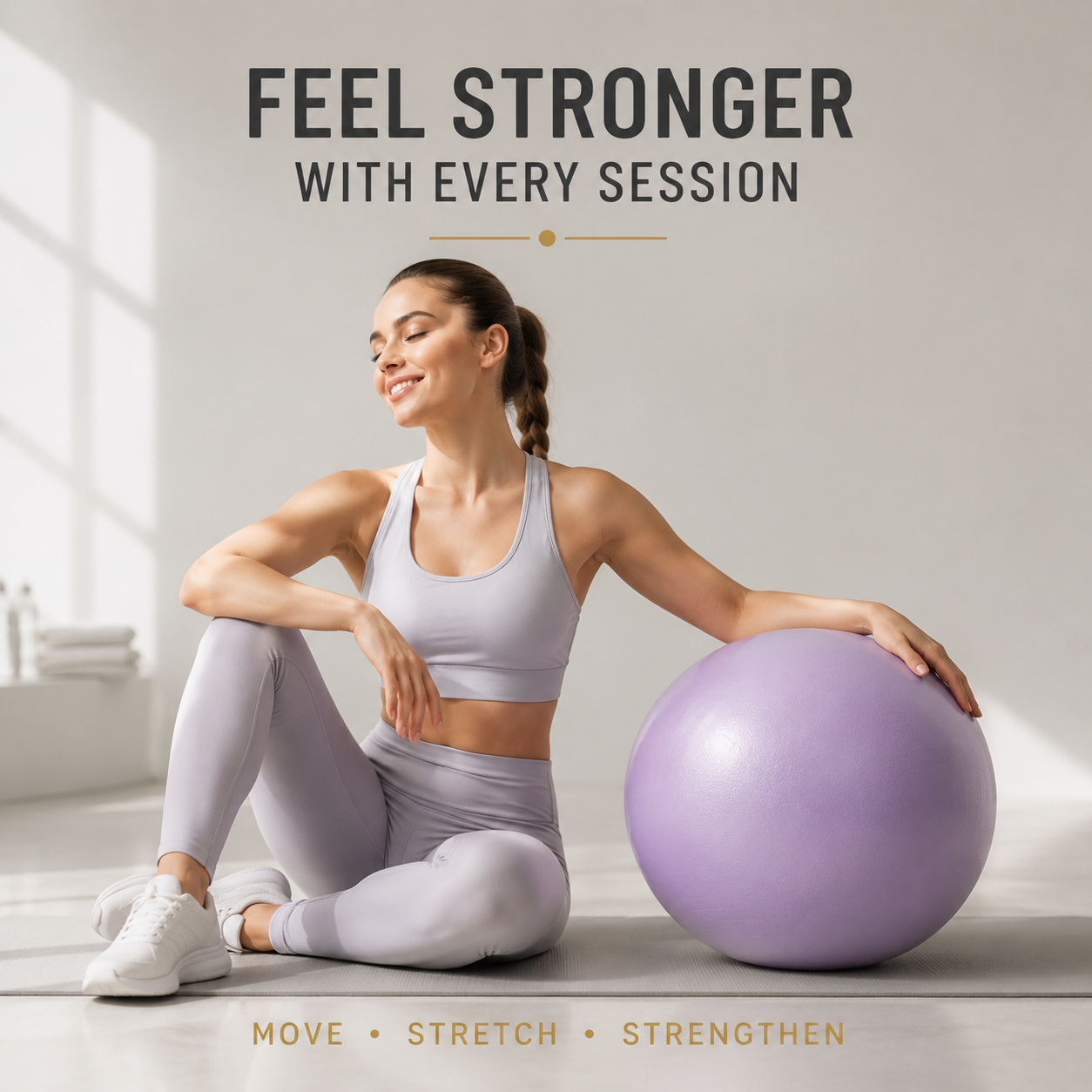 Mini Pilates Fitness Ball | Yoga Workout Exercise Ball | Core Balance Training Ball | Leg And Hip Sculpting Exercise
