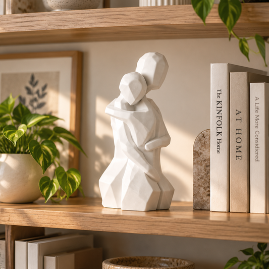 Couple Hug Sculpture | Romantic Love Figurine Home Decor | Meaningful Gift For Couples Anniversary Wedding Living Room